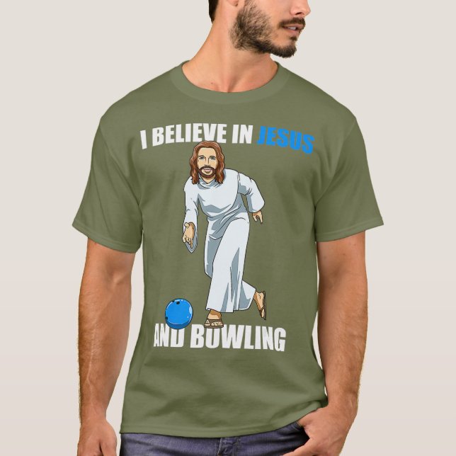 Camiseta Gracioso regalo de bolos Jesús (Anverso)