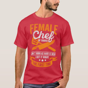Camiseta Gracioso regalo de Chica de Chef Femenino de Cocin