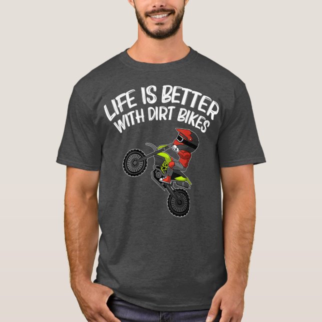Camiseta Gracioso regalo de ciclismo de suciedad hombres Mo (Anverso)