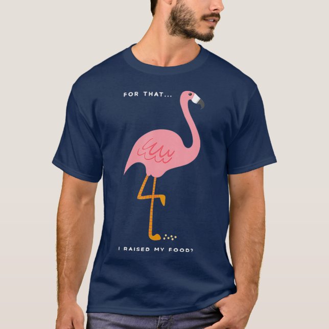 Camiseta Gracioso regalo de citas de flamenco rosado para a (Anverso)