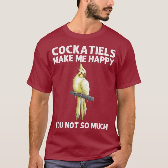 Camiseta Gracioso Regalo De Cockatiel Para Hombres Mujeres  (Anverso)