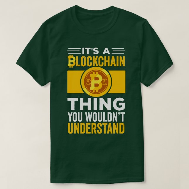 Camiseta Gracioso regalo de criptografía es una cadena de b (Diseño del anverso)