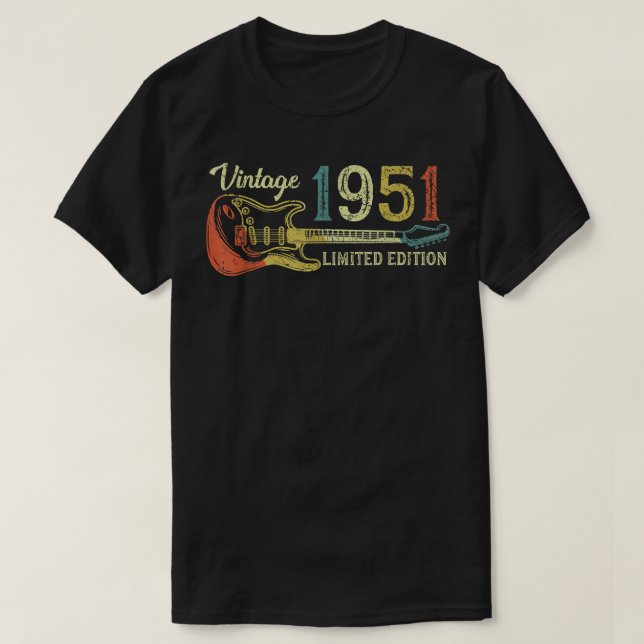 Camiseta Gracioso regalo de cumpleaños 1951 para los hombre (Diseño del anverso)