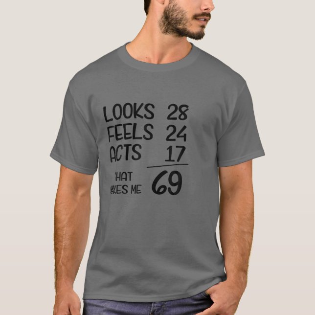 Camiseta Gracioso Regalo De Cumpleaños 69 Años Nacido En 19 (Anverso)