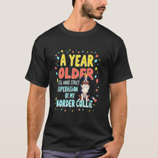 Camiseta Gracioso regalo de cumpleaños borde perro collie 1