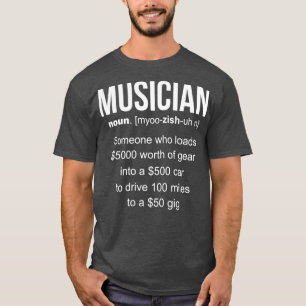 Camiseta Gracioso regalo de definición de músico