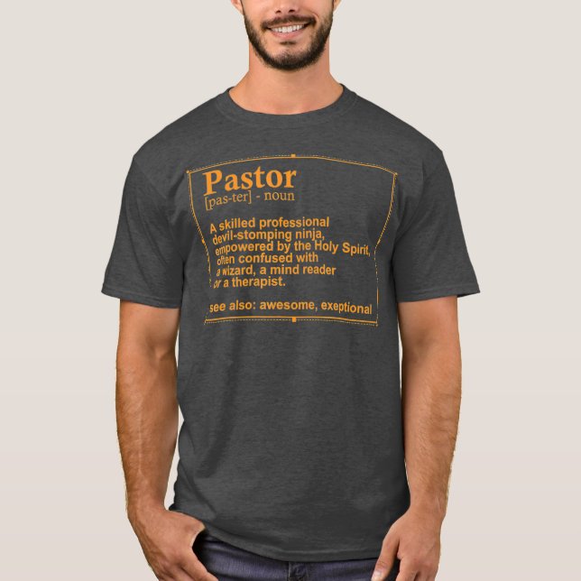 Camiseta Gracioso regalo de definición de pastor para predi (Anverso)