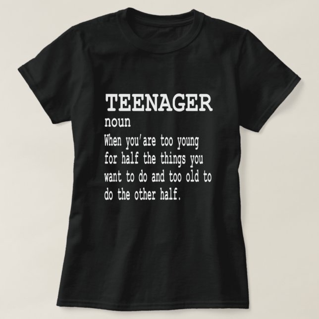 Camiseta Gracioso regalo de definición para adolescentes (Diseño del anverso)