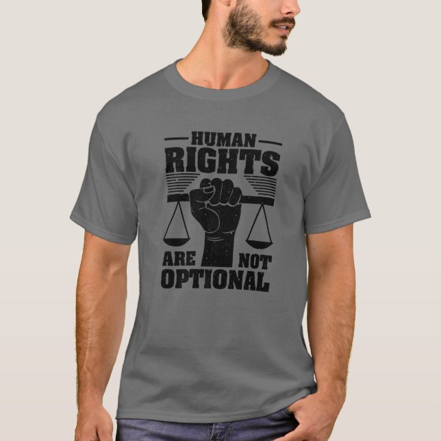 Camiseta Gracioso regalo de derechos humanos a Guay Justici (Anverso)