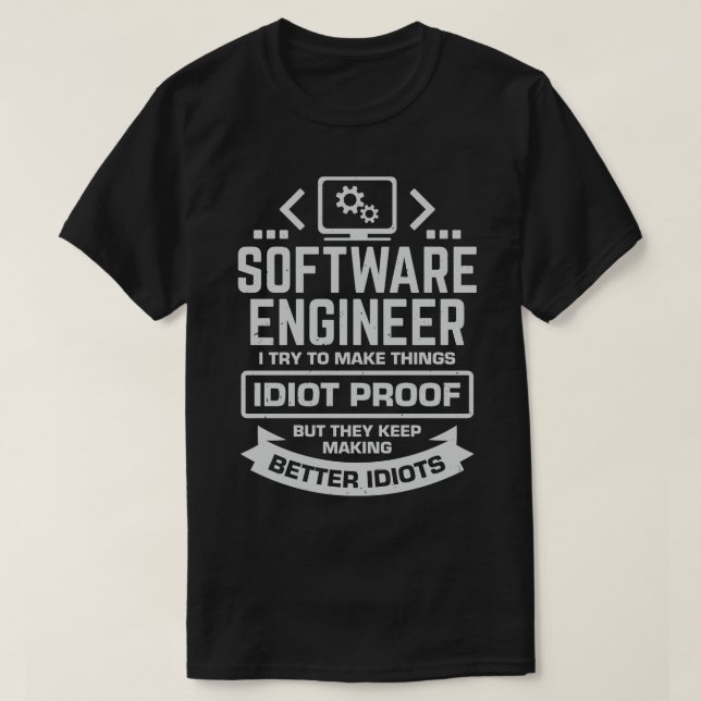 Camiseta Gracioso regalo de desarrollador de software ingen (Diseño del anverso)