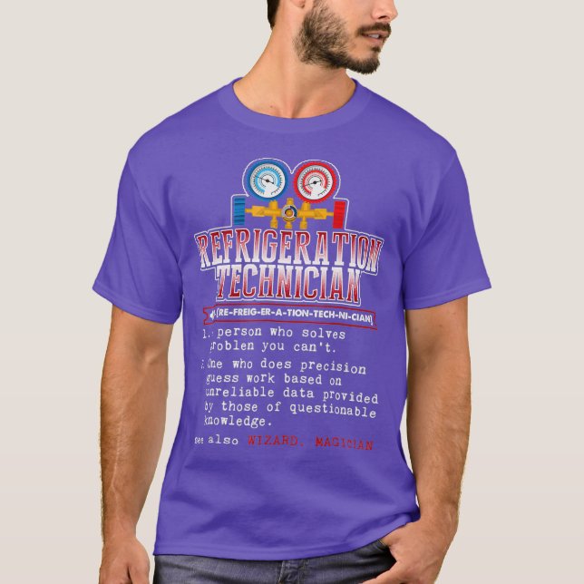 Camiseta Gracioso regalo de diccionario de técnico de refri (Anverso)