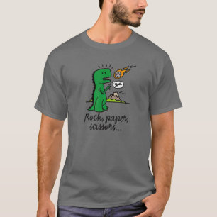 Camiseta Gracioso regalo de dinosaurio Rex Rock Scissors Me