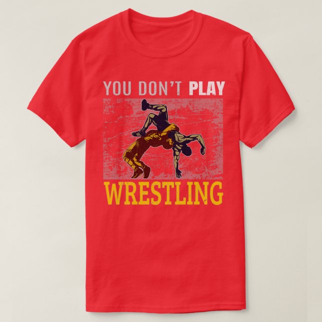 Camiseta Gracioso regalo de diseño de lucha libre para Wres (Diseño del anverso)
