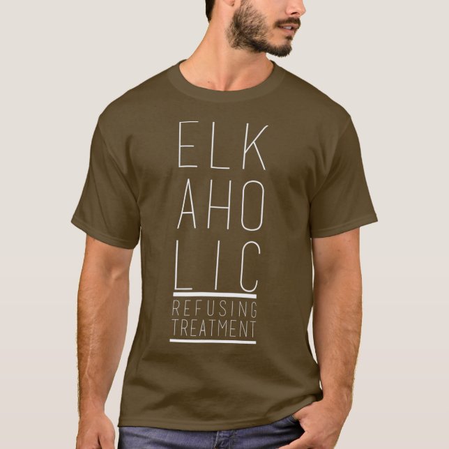 Camiseta Gracioso Regalo De Diseño Elkaholic De Caza De Bow (Anverso)