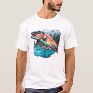 Camiseta Gracioso regalo de diseño gráfico para la pesca de