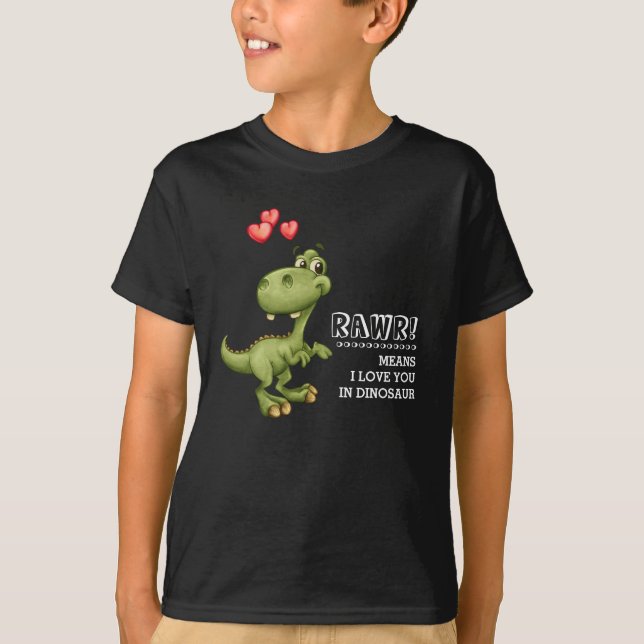 Camiseta Gracioso regalo de El día de San Valentín de dinos (Anverso)