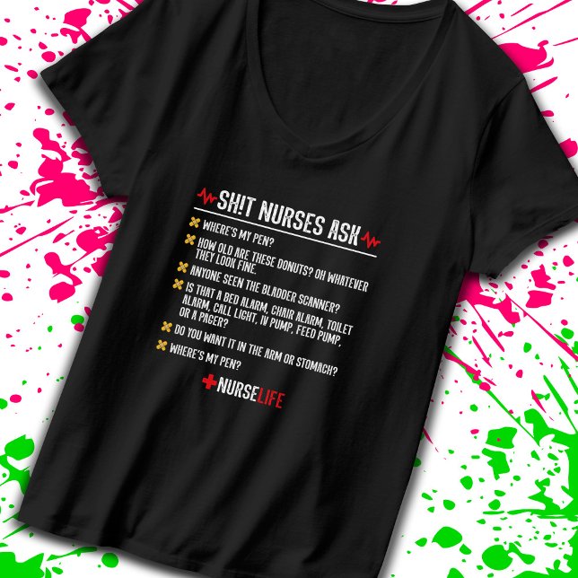 Camiseta Gracioso regalo de Enfermería - Enfermera de turno (Inject a dose of humor into your nursing profession with our sarcastic t-shirt! -Teemixer)