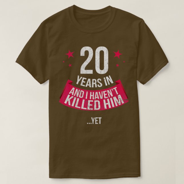 Camiseta Gracioso regalo de esposa 20 años en el 20 anivers (Diseño del anverso)