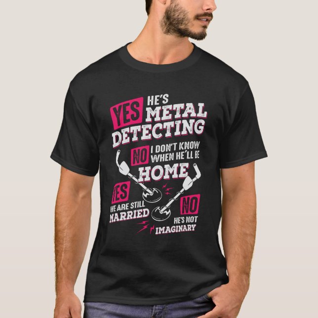 Camiseta Gracioso regalo de esposa Metalizado de detección  (Anverso)