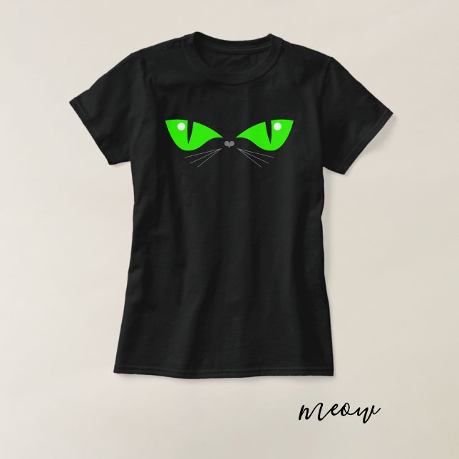 Camiseta Gracioso regalo de Gato Gato Green Eyes Cat Lover (Subido por el creador)