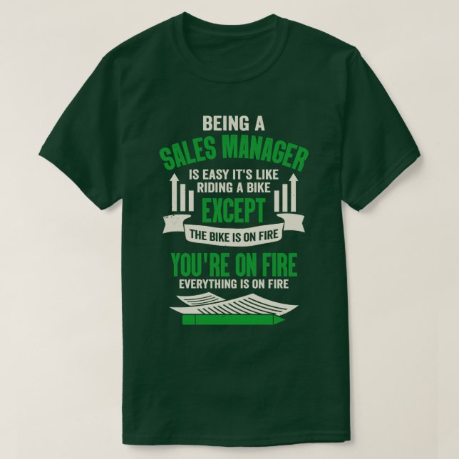 Camiseta Gracioso regalo de Gerente de Ventas (Diseño del anverso)