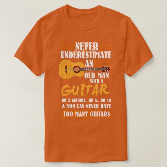 Camiseta Gracioso regalo de guitarrista acústico (Diseño del anverso)