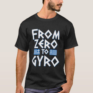 Camiseta Gracioso regalo de Gyro Pun con bandera griega en 