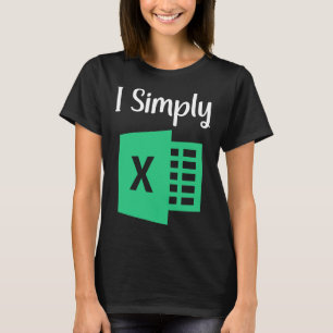 Camiseta Gracioso regalo de hoja de cálculo de Excel simple