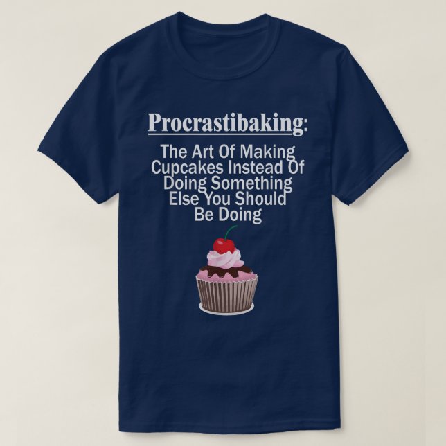 Camiseta Gracioso Regalo De Hormigón Procrastibaking Perfec (Diseño del anverso)