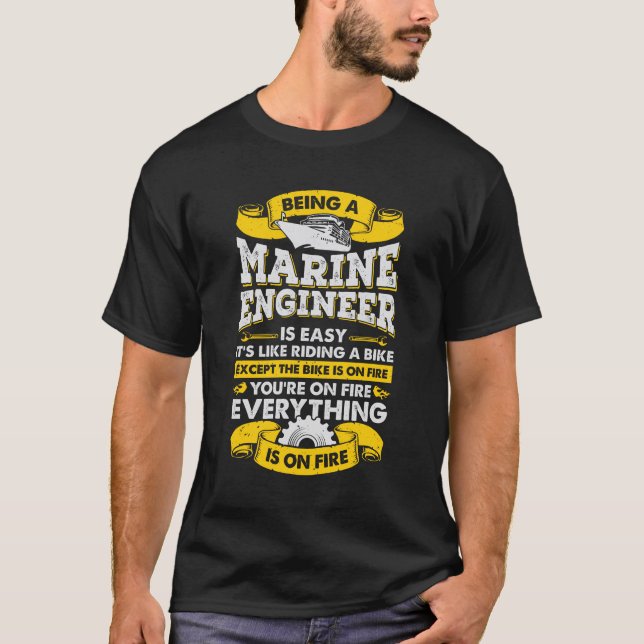 Camiseta Gracioso regalo de ingeniero de embarcaciones de i (Anverso)