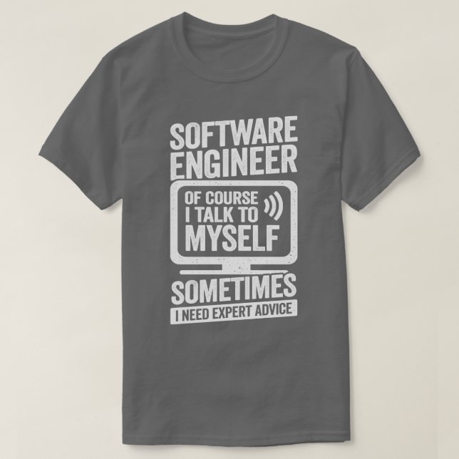 Camiseta Gracioso regalo de ingeniero de software de progra (Diseño del anverso)