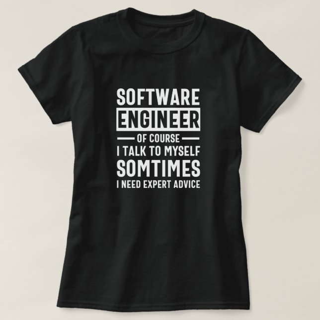 Camiseta Gracioso regalo de ingeniero de software de progra (Diseño del anverso)
