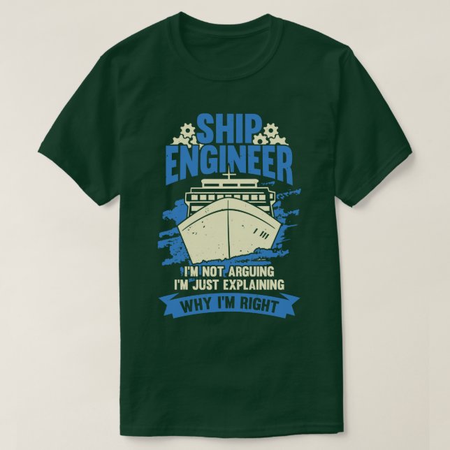 Camiseta Gracioso regalo de ingeniero naval de ingeniería m (Diseño del anverso)