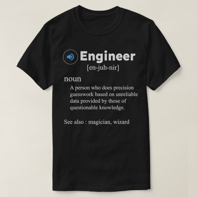 Camiseta Gracioso regalo de ingeniero para ingeniero por de (Diseño del anverso)
