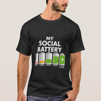 Camiseta Gracioso regalo de introvertido mi batería social