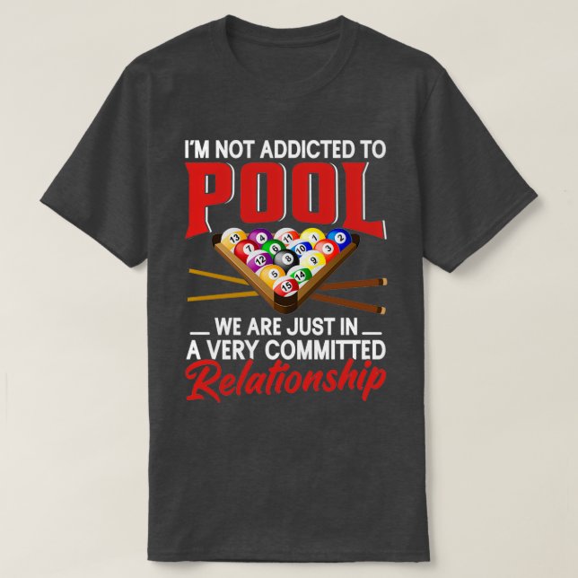 Camiseta Gracioso Regalo De Jugador De Piscina Para Hombres (Diseño del anverso)