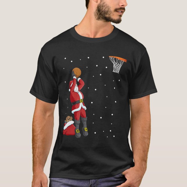 Camiseta Gracioso regalo de jumper a Navidades de baloncest (Anverso)