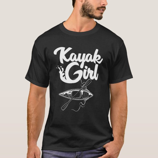 Camiseta Gracioso Regalo De Kayak Para Mujeres Guay Kayak C (Anverso)