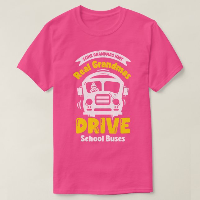 Camiseta Gracioso regalo de la abuela conductora de autobús (Diseño del anverso)