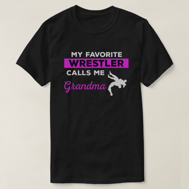 Camiseta Gracioso regalo de la abuela que lucha libre (Diseño del anverso)
