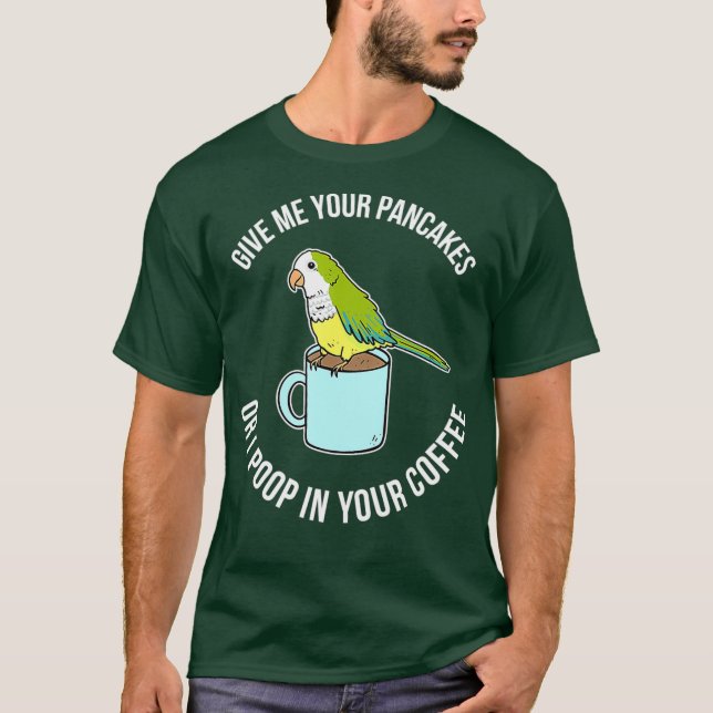 Camiseta Gracioso Regalo De Loro Quaker Para Aves (Anverso)