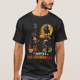 Camiseta Gracioso regalo de los Navidades Poodle Happy Hall