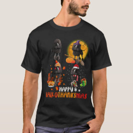 Camiseta Gracioso regalo de los Navidades Poodle Happy Hall