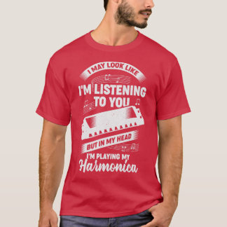 Camiseta Gracioso regalo de músico del jugador Harmonica