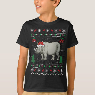 Camiseta Gracioso regalo de Navidad de Santa Rhinoceros Rin