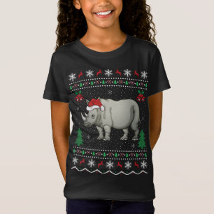 Camiseta Gracioso regalo de Navidad de Santa Rhinoceros Rin