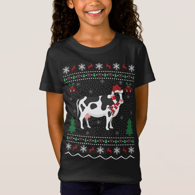 Camiseta Gracioso regalo de Navidad para vacas adultas (Anverso)