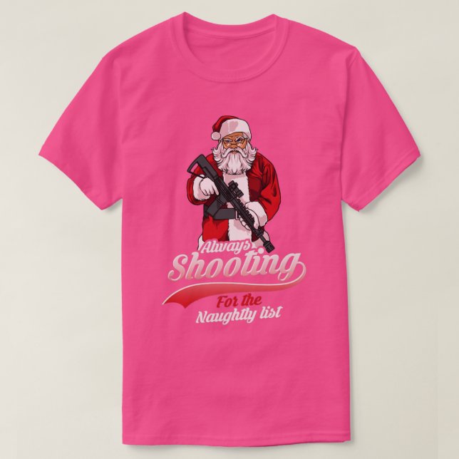 Camiseta Gracioso regalo de Navidades de armas de tiro (Diseño del anverso)