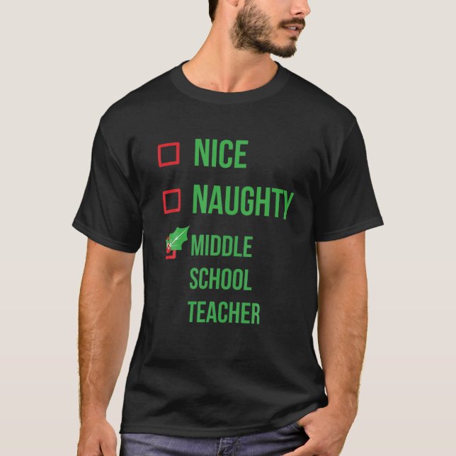 Camiseta Gracioso regalo de Navidades de Pajama, profesor d (Anverso)