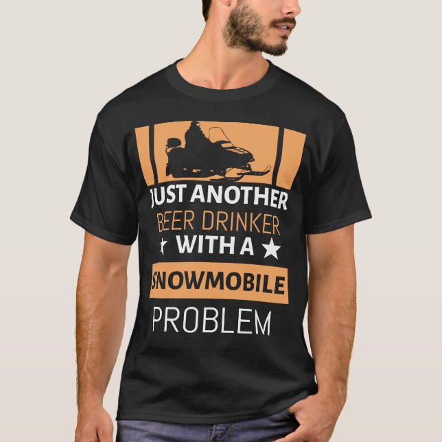 Camiseta Gracioso Regalo De Novedad Para Snowmobile Lover (Anverso)